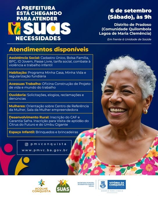 Suas na Comunidade leva serviços à comunidade quilombola de Lagoa de Maria Clemência neste sábado (6)