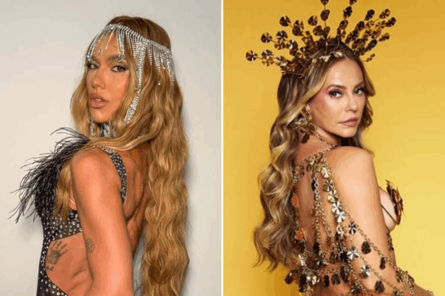 Paolla Oliveira passa a coroa da Grande Rio para Virginia Fonseca e troca gera polêmica no samba