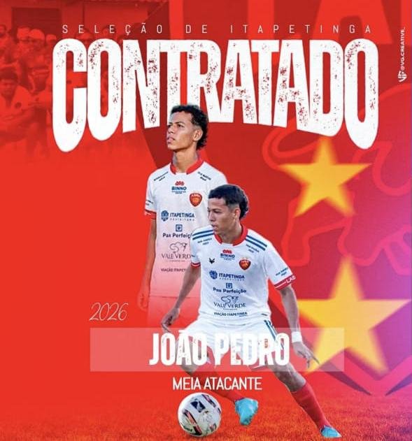 João Pedro é destaque e promessa do futebol de Itapetinga para 2026
