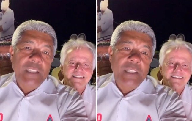 Candidato à reeleição, Jerônimo manda mensagem ao lado de prefeito da base de ACM Neto: “Gratidão se paga com gratidão”